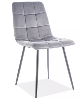 Stolička Mila Velvet Sivá