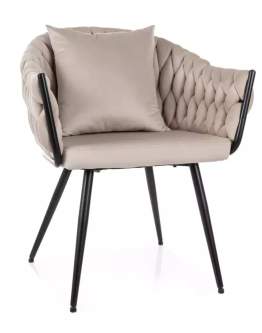 Krzesło Nuvo Velvet Jasny Beżowy