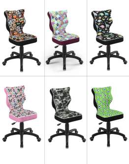 Krzesło dziecięce obrotowe Petit 119-142 cm, tkanina Storia, Czarna Podstawa