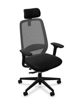 Krzesło obrotowe Elovie Mesh z regulowanym zagłówkiem