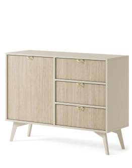 Komoda jednodrzwiowa z szufladami Forest (KSZD106), beżowa
