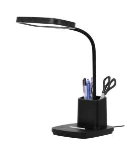 Lampka biurkowa LED z pojemnikiem TOLA czarna K-BL1301