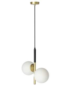 Lampa wisząca Duo kule czarny mat/złoto (32-01269)