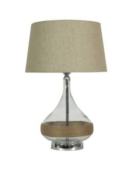 Lampa stołowa beżowe płótno 40x62cm Eco 41-21502