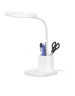 Lampa biurkowa LED z pojemnikiem TOLA biała K-BL1301