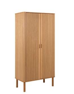 Vysoká dřevěná skříň Langley na oblečení (24043), dub