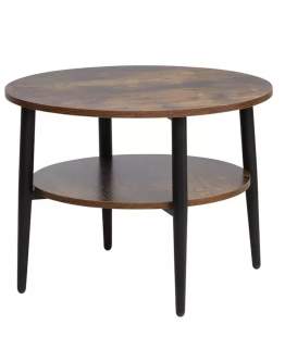 Ława Ella B brąz rustykalny, czarny mat 60x45 cm