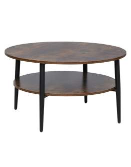 Ława Ella A brąz rustykalny, czarny mat