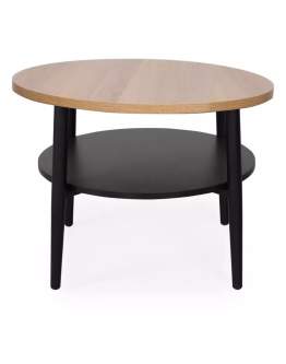 Ława Ella B dąb, czarny mat 60x45 cm