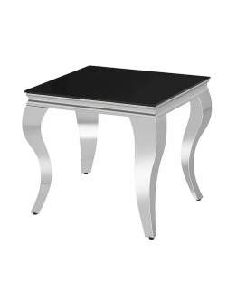 Konferenční stolek Prince B černý/chrom 55x55 cm