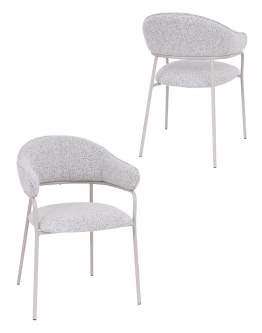 Krzesło do jadalni z Livia, szare/kaszmir
