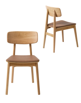 Krzesło do jadalni Livo, imitacja skóry, brązowe 38444203 (3014) - OUTLET