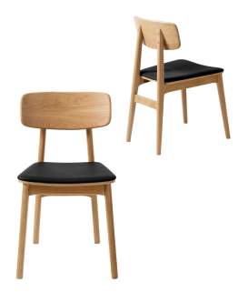 Jídelní židle Livo (38444201), imitace kůže, černá