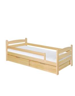 Pat din lemn cu 2 sertare Mauricius (90x200 cm)