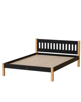 Łóżko drewniane GAJA 140x200 białe/czarne