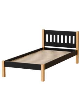 Łóżko drewniane młodzieżowe GAJA 90x200 białe/czarne