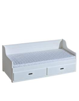 Pat pentru copii extensibil cu 2 sertare Simon (80-160 cm)