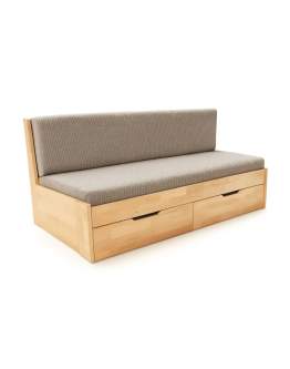 Łóżko młodzieżowe 2-osobowe wysuwane Duo A bukowe, lakierowane - Express