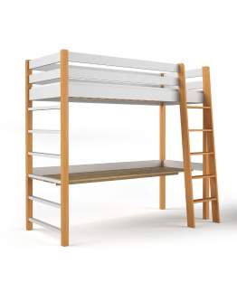 Pat supraetajat cu birou Niko (80x190 cm)