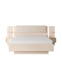 Łóżko z szafkami nocnymi, oświetleniem LED i pojemnikiem Dast K 160x220