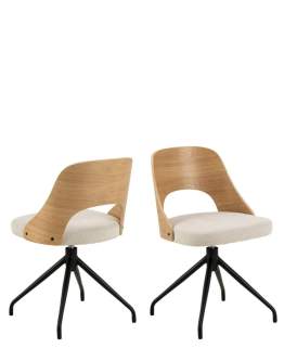 Scaun de dining pivotant Lucy, bej