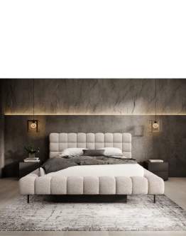 Tapicerowane łóżko do sypialni z pojemnikiem Magentta 140/160/180