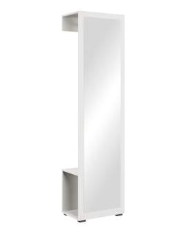 Garderoba do małego przedpokoju z lustrem i wieszakiem Dino biała (DIN0992)