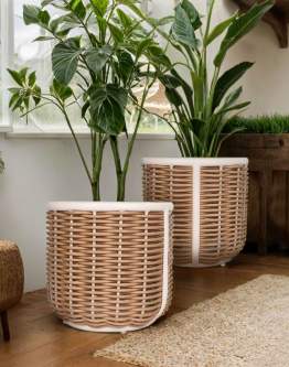 Donica ogrodowa duża z technorattanu Malta