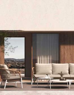 Zestaw ogrodowy Malta: narożnik, fotel i 2 stoliki (6 osobowy)