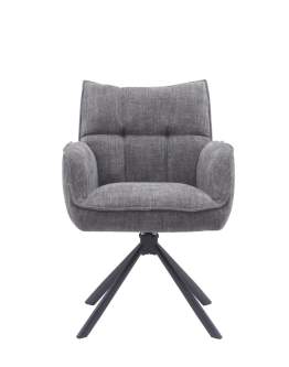 Otočná stolička Marilla s opierkami – tmavosivá (51080003)