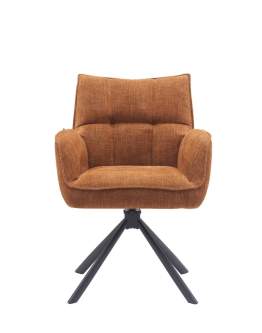 Otočná stolička Marilla s opierkami – škoricová (51080002)