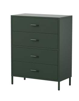 Comodă cu sertare Modern CARLA verde-sticlă