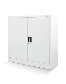 Metalowa szafa z półkami BEATA: biała (975)