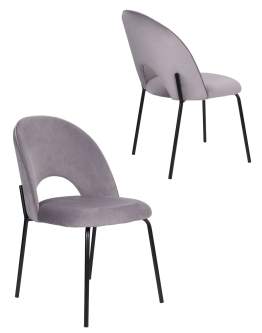 Krzesło do jadalni Molly Black szare