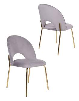 Stolička Molly Gold sivá