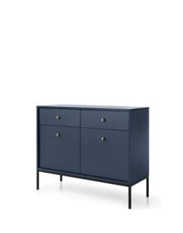 Komoda Mono granatowa z szufladami (MKSZ104), navy/black