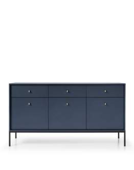 Komoda Mono granatowa z szufladami (MKSZ154), navy/black