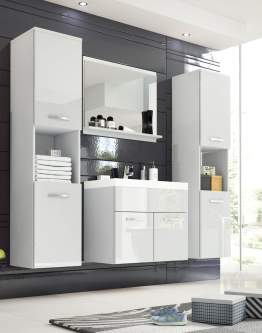 Komplet mebli do łazienki Montreal XL biały połysk (MOB0001)