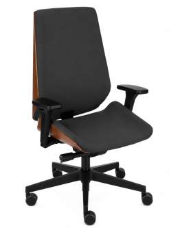 Fotel Moon Wood Black Synchro Plus, R10 tkanina Valencia VL01 (3397) - OUTLET
