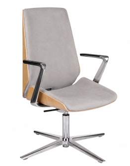 Fotel konferencyjny Moon Wood CF Fornir Dębowy Magic Velvet MV05 (3496) - OUTLET
