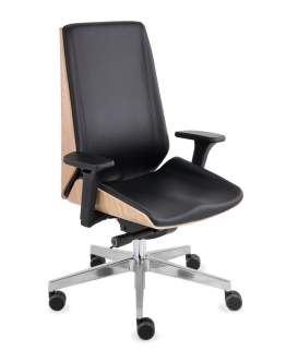 Kancelářské křeslo Moon Wood - dubová dýha