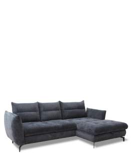 Nowoczesny narożnik z wysokim oparciem i funkcją spania Gomez