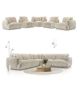 Duży narożnik modułowy Chacco (3) 285x285 cm - wygodny mebel modułowy do nowoczesnych wnętrz