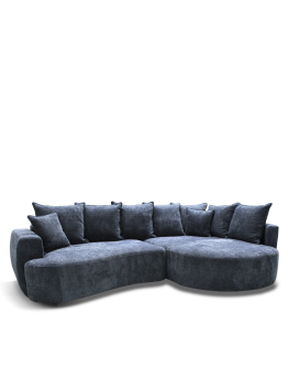 Nowoczesny rozkładany narożnik o obłych kształtach Strada N