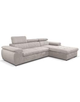 Narożnik do salonu z funkcją spania Trino z regulacją podłokietników i zagłówków - 284 cm