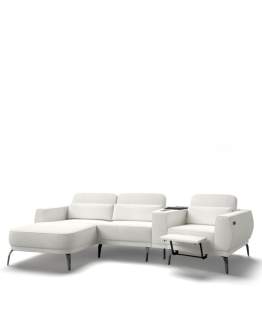 Rohová sedací souprava Velumo s barem a podnožkou