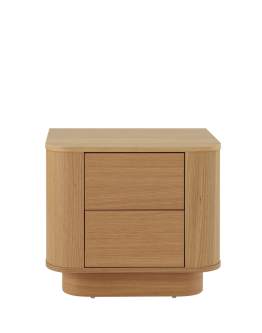 Noptieră cu 2 sertare Navan, stejar natural (55 cm)