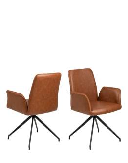 Scaun de dining pivotant cu piele sintetică Naya