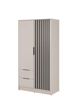 Szafa na ubrania Nelly 2D: kaszmir z lamelami 105 cm