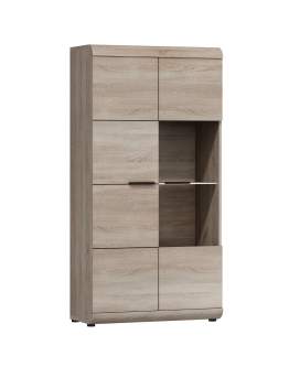 Niska witryna do salonu Link C 80 cm dąb sonoma